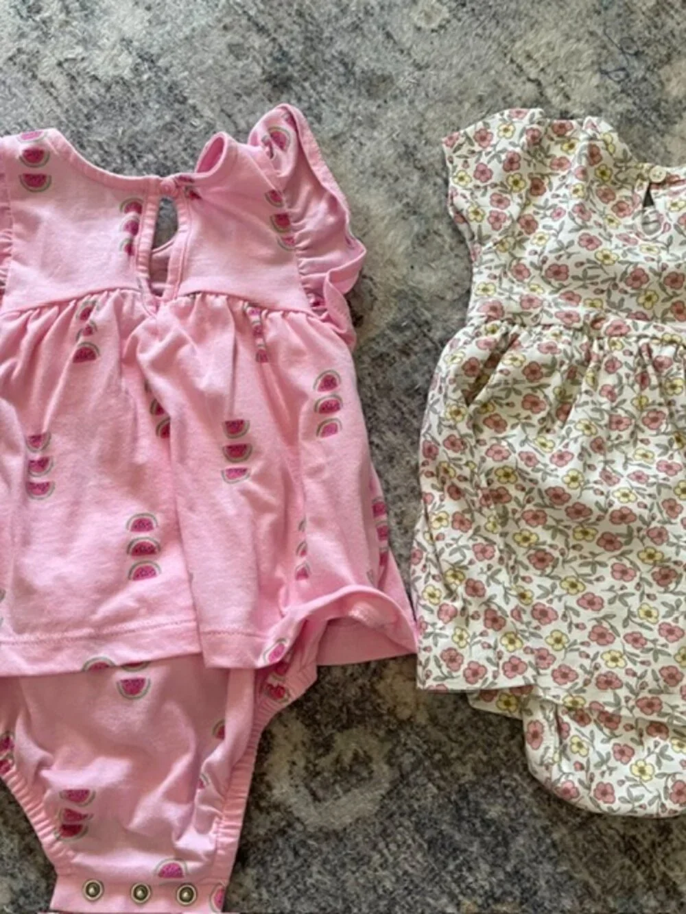Carter's Child of Mine Baby Girl 3-6 Months Floral Watermelon Dress Romper